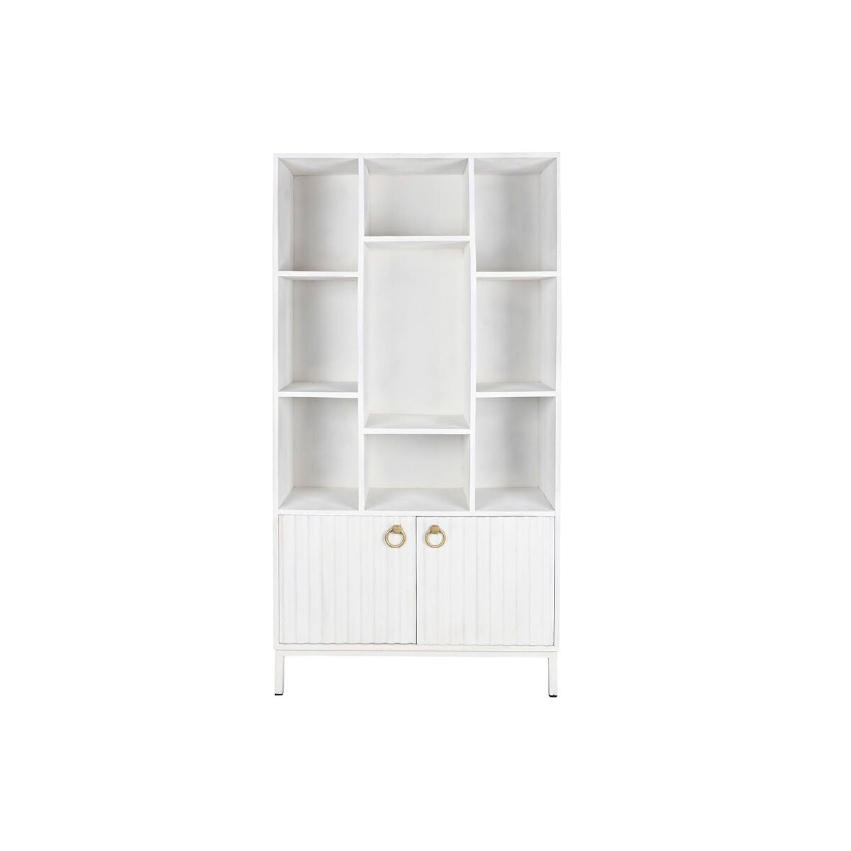 Estantería blanca de metal y madera de mango, 90 x 40 x 180 cm — imagen 6