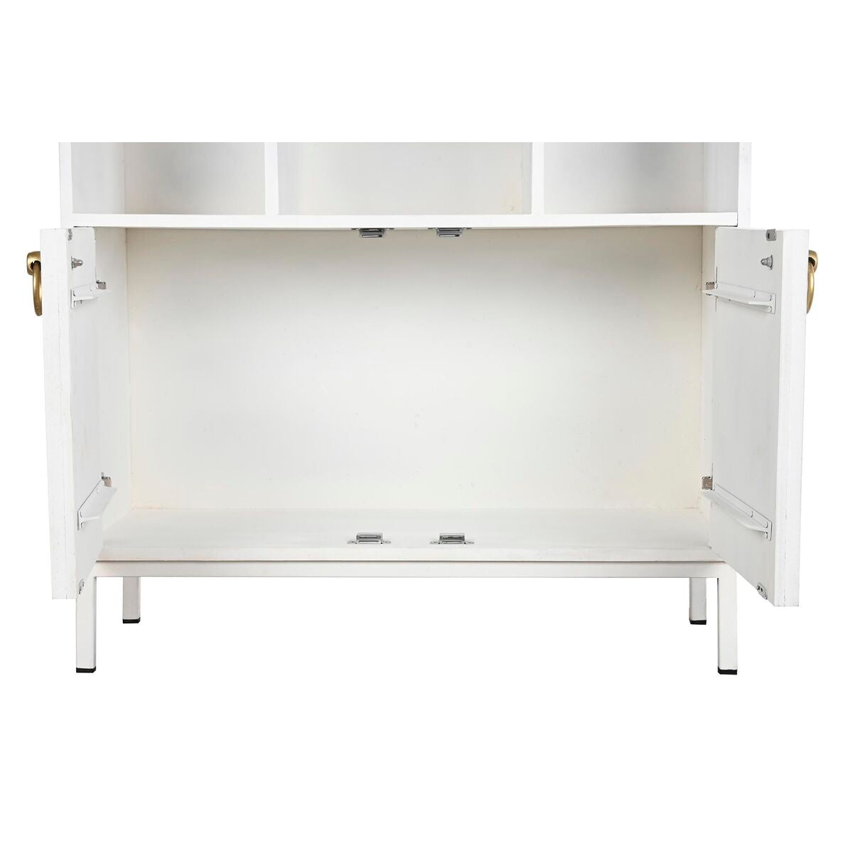 Estantería blanca de metal y madera de mango, 90 x 40 x 180 cm — imagen 7