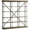 Estantería de madera y metal, 213 x 43 x 220 cm
