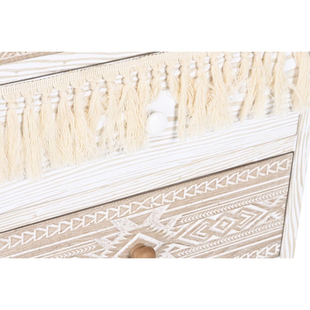 Cajonera de abeto blanco y natural con 4 cajones, 89 cm — imagen 3