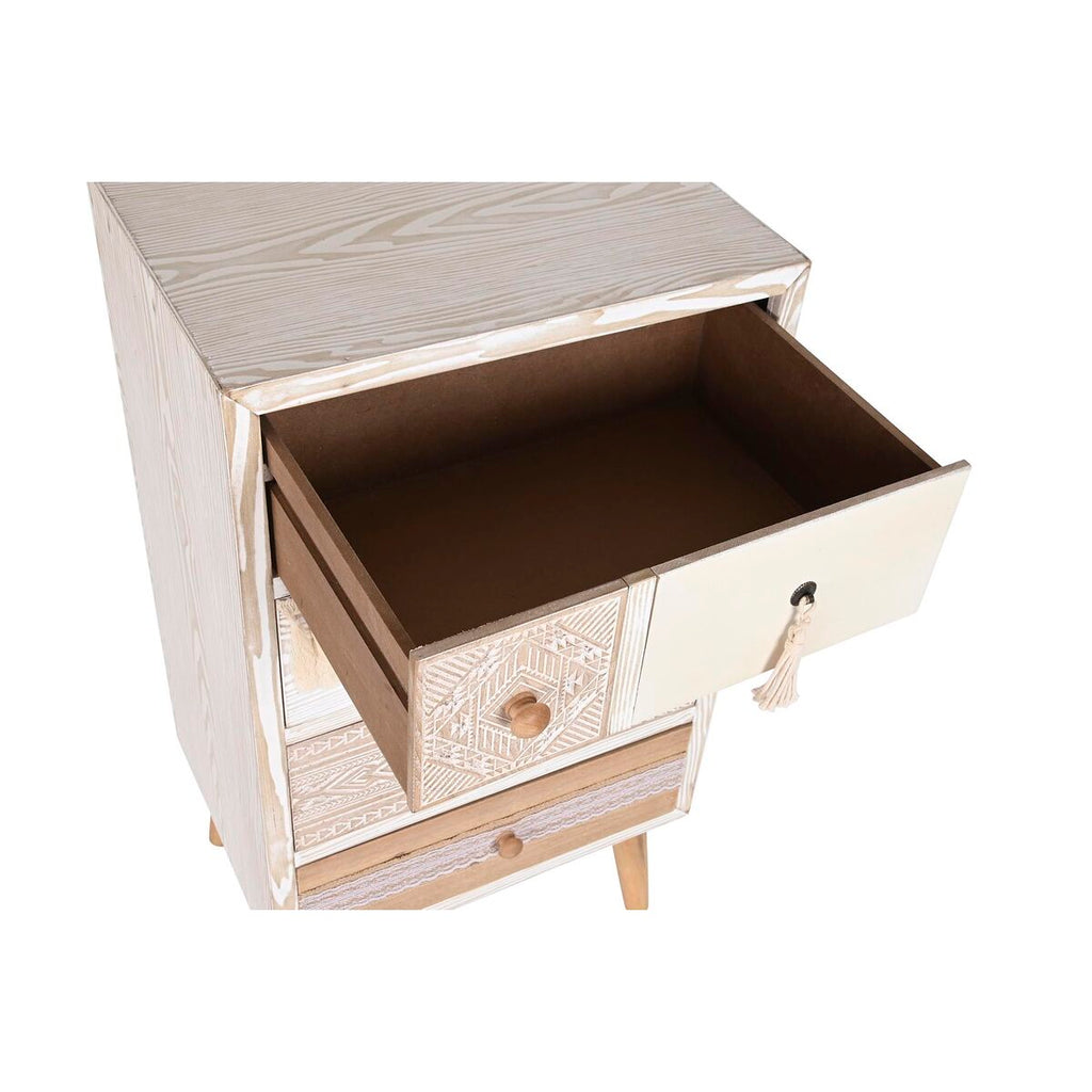 Cajonera de abeto blanco y natural con 4 cajones, 89 cm — imagen 4