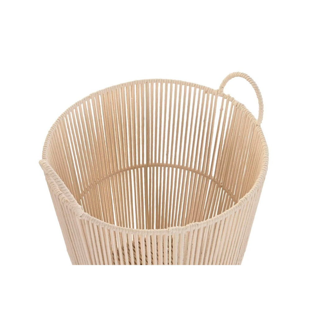 Juego de 3 cestas de metal hechas a mano, beige — imagen 4