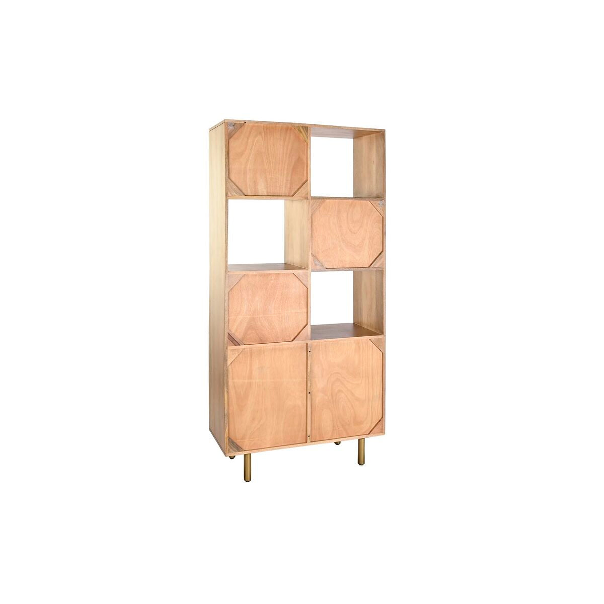 Estantería de madera de mango dorada, 90 x 40 x 180 cm — imagen 7