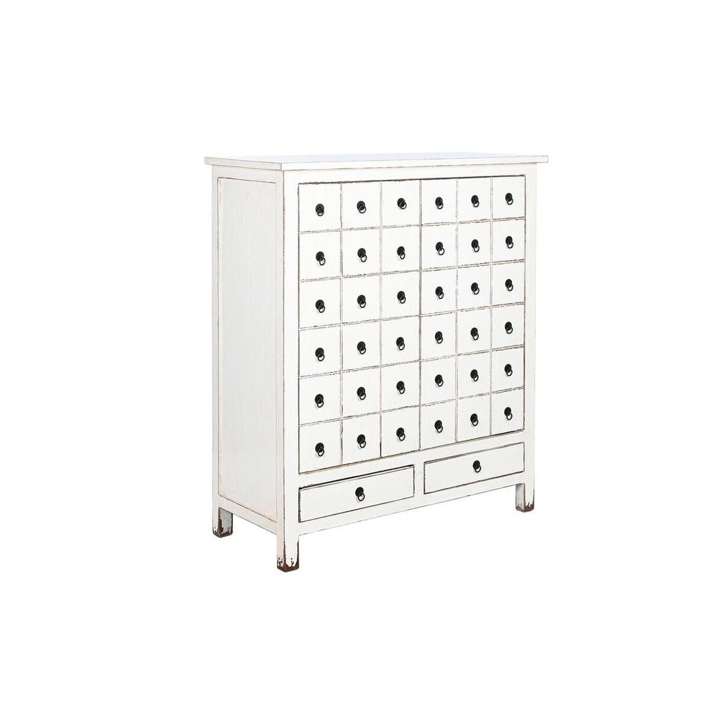 Cajonera oriental lacada en blanco, 102 x 42 x 120 cm