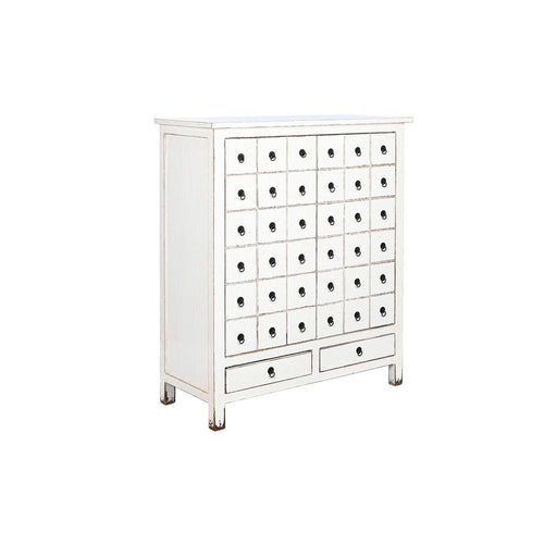 Cajonera oriental lacada en blanco, 102 x 42 x 120 cm