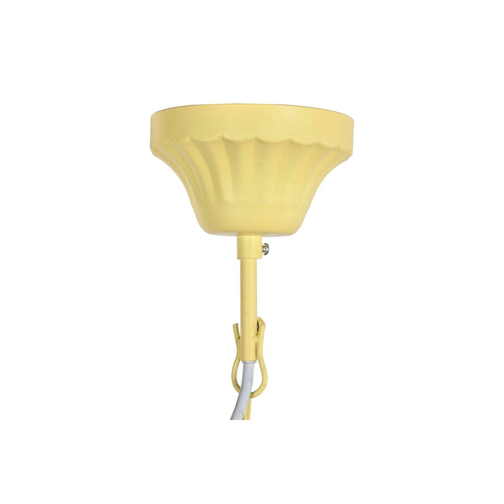 Lámpara de techo de metal y madera MDF, amarillo y marrón, 73 cm — imagen 2