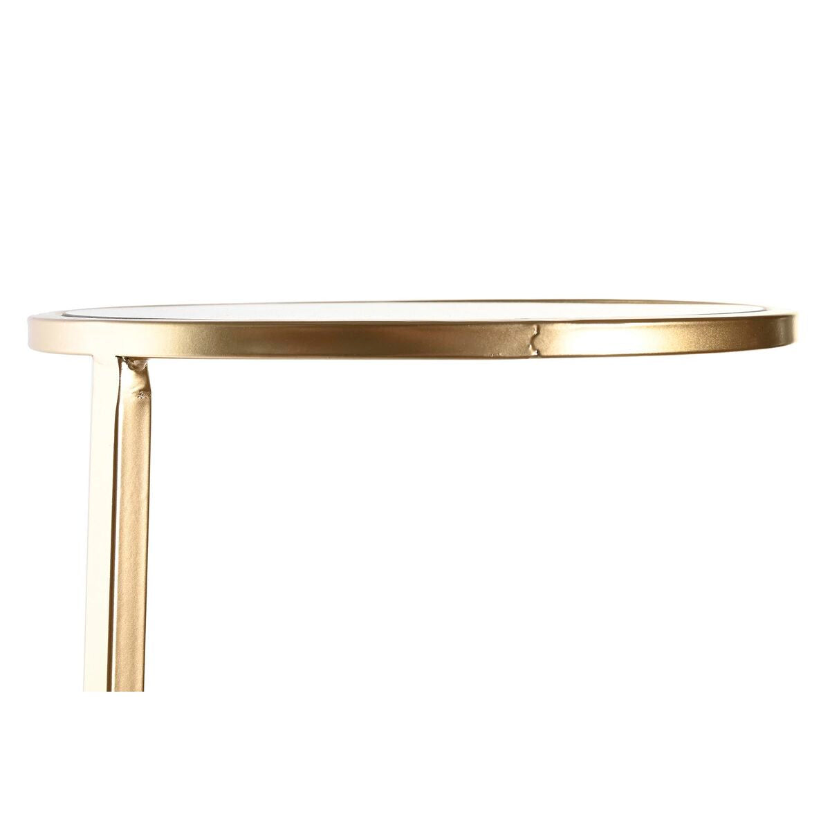 Estante de metal y cristal dorado, 4 baldas, 32,5 cm — imagen 3