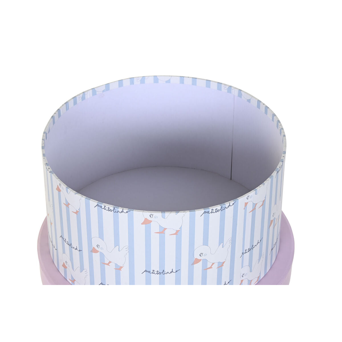 Set de 10 cajas organizadoras apilables, azul y rosa