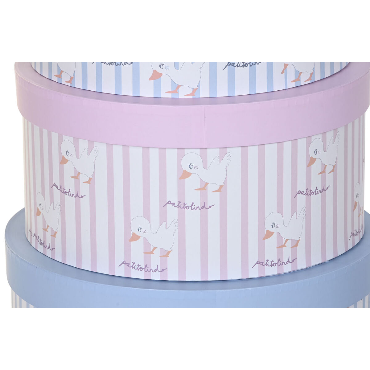Set de 10 cajas organizadoras apilables, azul y rosa — imagen 2