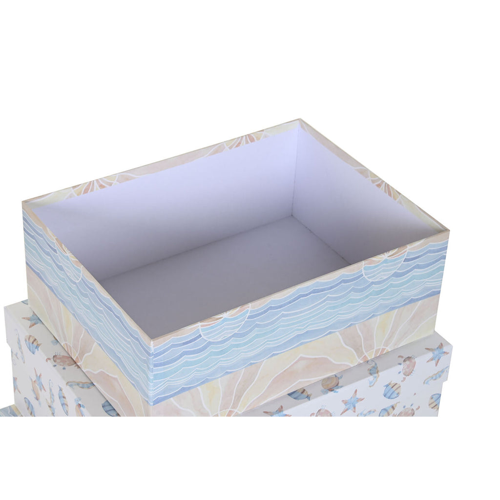 Set de 2 cajas organizadoras apilables de cartón infantil