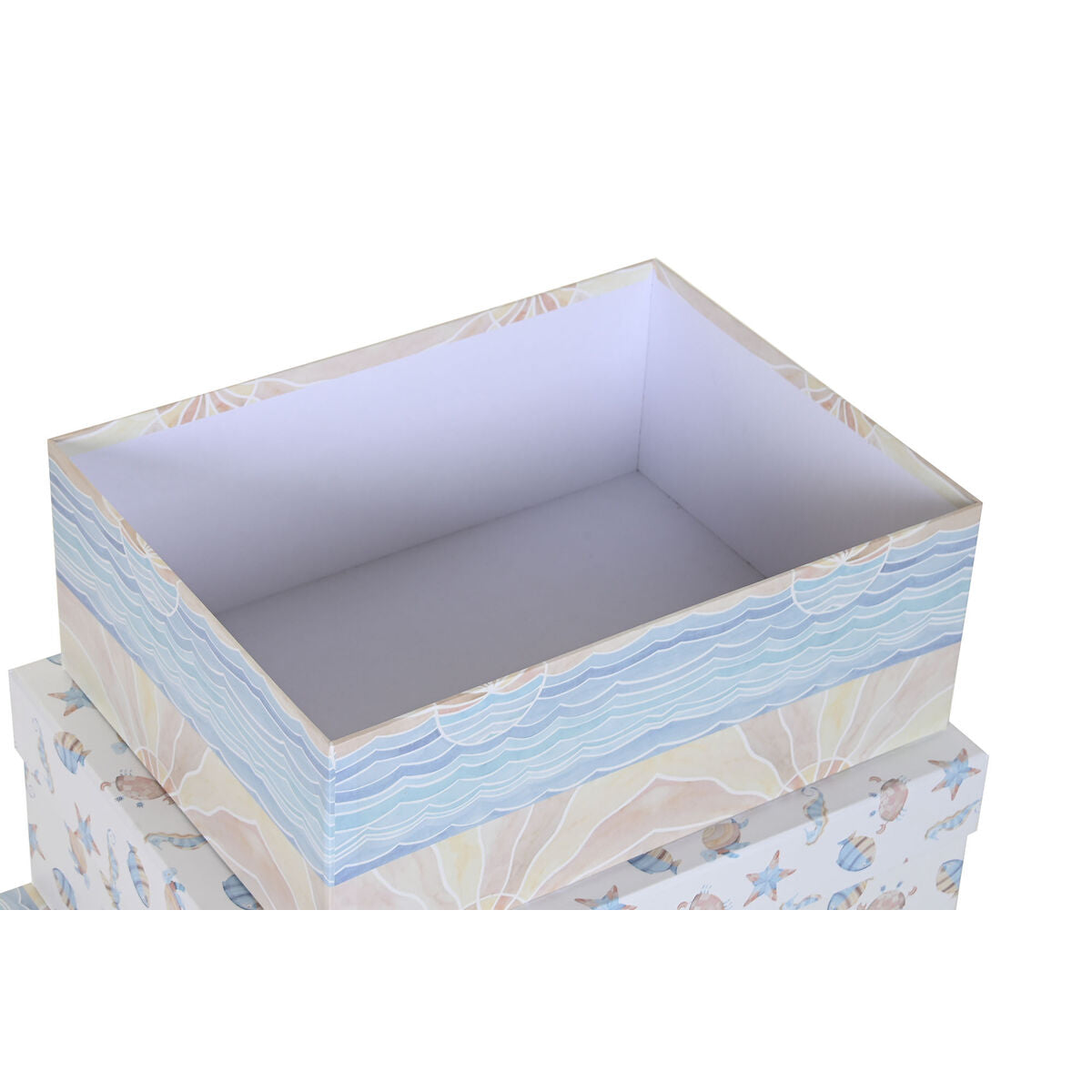 Set de 2 cajas organizadoras apilables de cartón infantil
