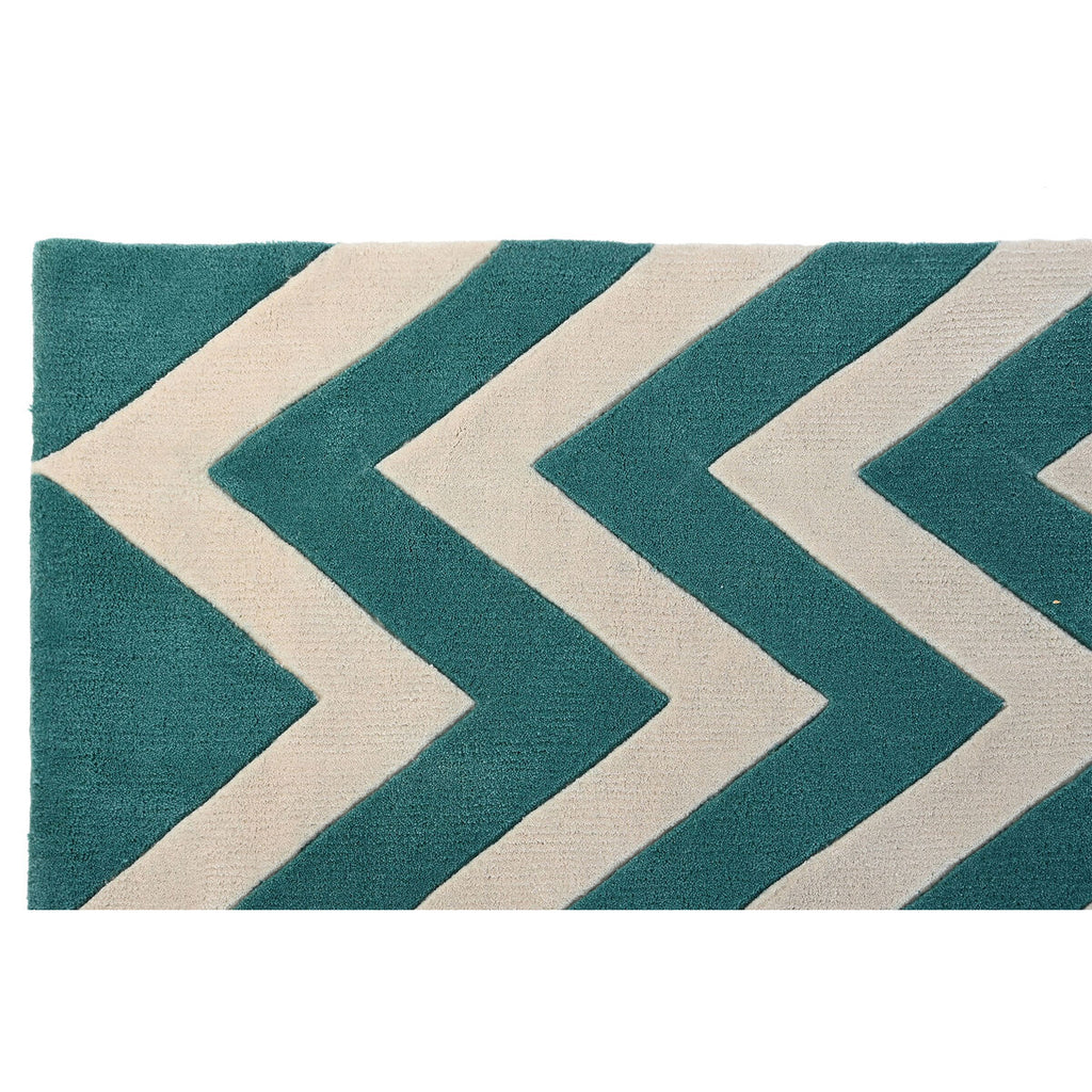 Alfombra de poliéster con dibujo zig-zag bicolor, 160 x 230 cm — imagen 2