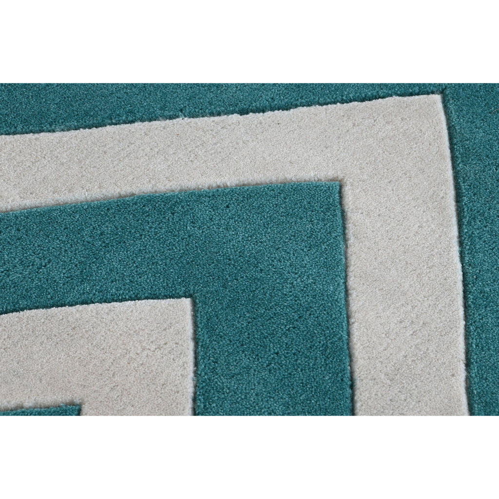 Alfombra de poliéster con dibujo zig-zag bicolor, 160 x 230 cm — imagen 4