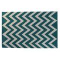 Alfombra de poliéster con dibujo zig-zag bicolor, 160 x 230 cm