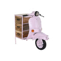 Cajonera diseño moto rosa claro de metal y madera, 100 x 68 x 105 cm