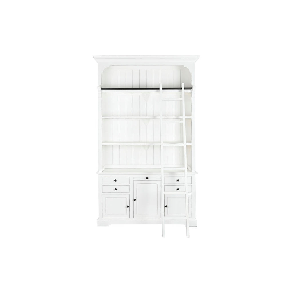 Estantería escalera de madera MDF blanca, 137 x 38 x 234 cm — imagen 2