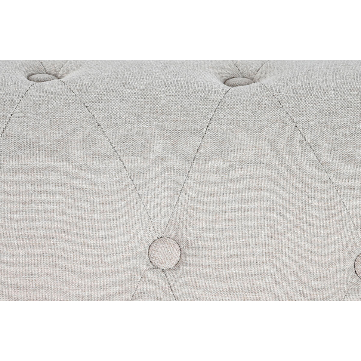 Sofá de madera y poliéster en blanco, marrón y crema, 209 cm — imagen 3