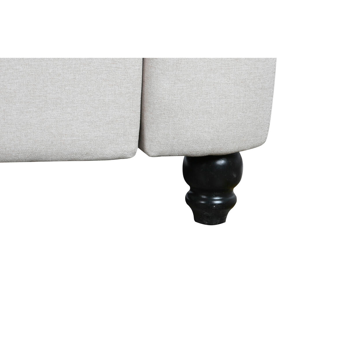 Sofá de madera y poliéster en blanco, marrón y crema, 209 cm — imagen 4