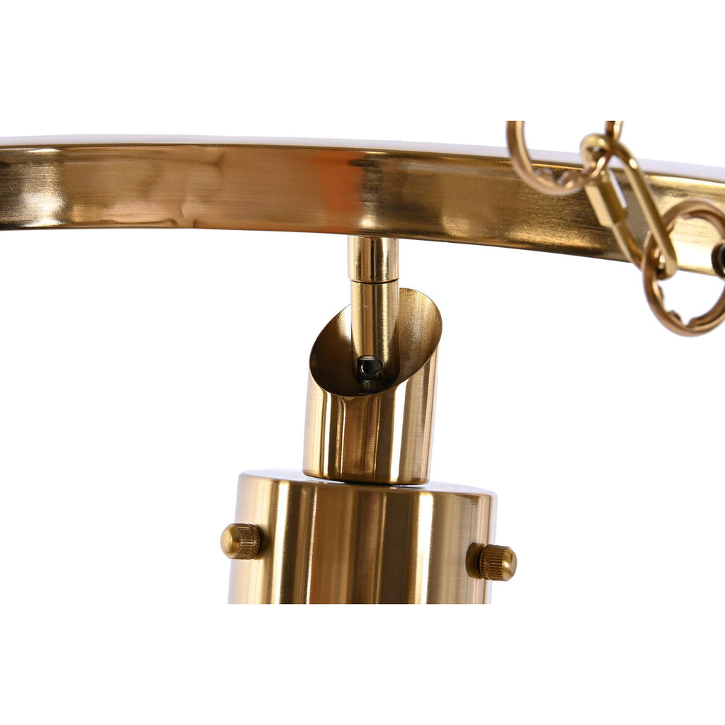 Lámpara de techo de metal y cristal dorado, diseño moderno — imagen 5