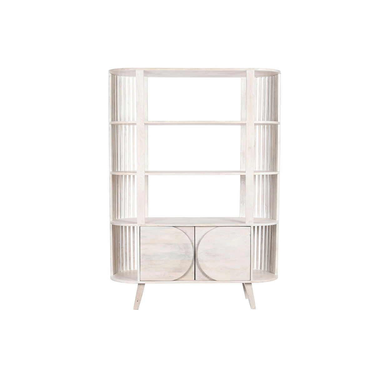 Estantería blanca de madera de mango, 160 cm de alto — imagen 3