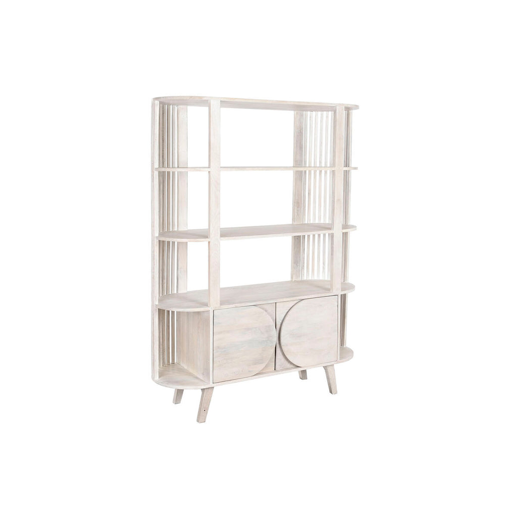 Estantería blanca de madera de mango, 160 cm de alto
