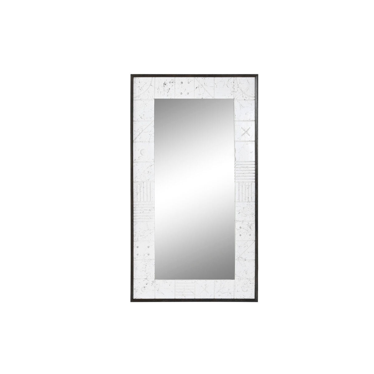 Espejo de pared blanco de madera de mango, 130 cm