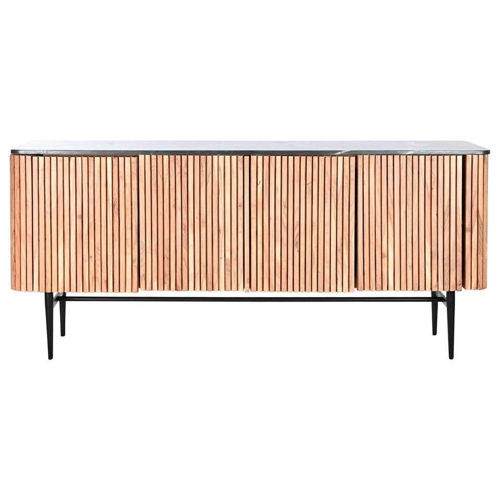Aparador moderno de mármol y acacia, 170 x 40 x 80 cm — imagen 2