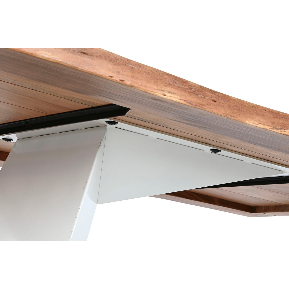Mesa de comedor de madera de acacia y metal, 200 cm — imagen 4