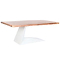 Mesa de comedor de madera de acacia y metal, 200 cm
