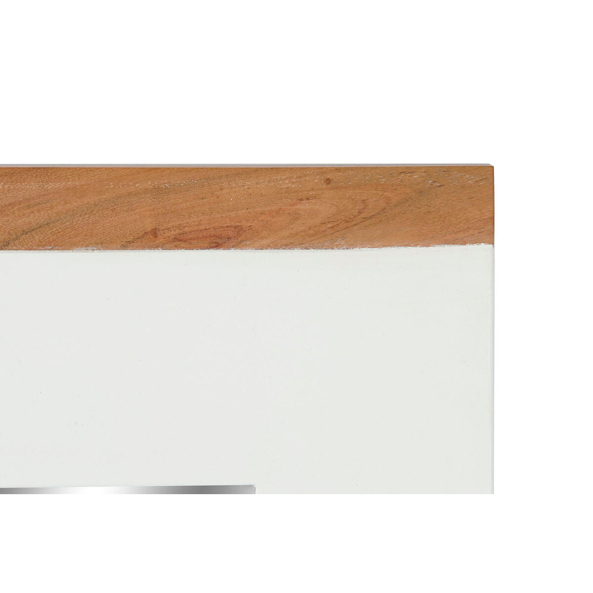 Espejo de pared urbano blanco y marrón, 90 x 1,5 x 113 cm — imagen 2