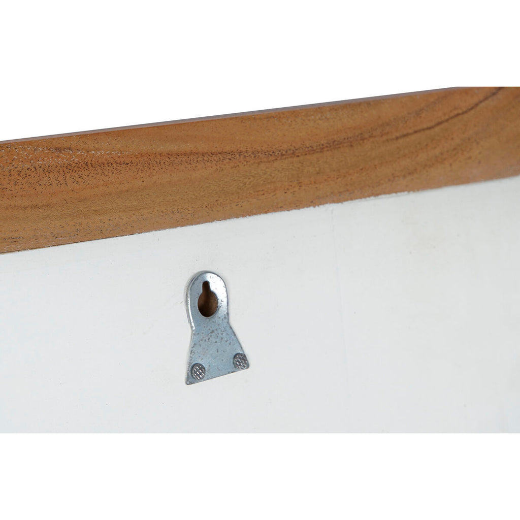 Espejo de pared urbano blanco y marrón, 90 x 1,5 x 113 cm — imagen 3