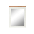 Espejo de pared urbano blanco y marrón, 90 x 1,5 x 113 cm