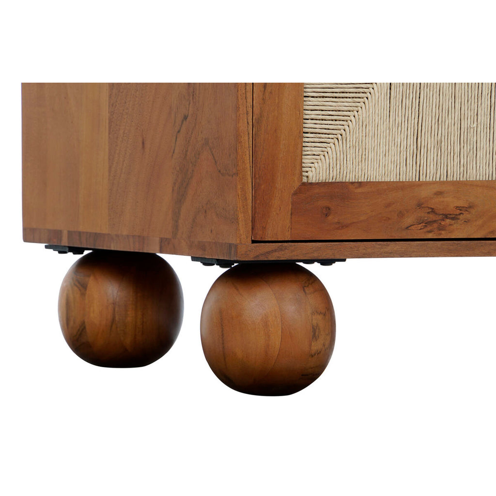 Estantería trenzada de ratán y acacia, 90 x 40 x 181 cm — imagen 6