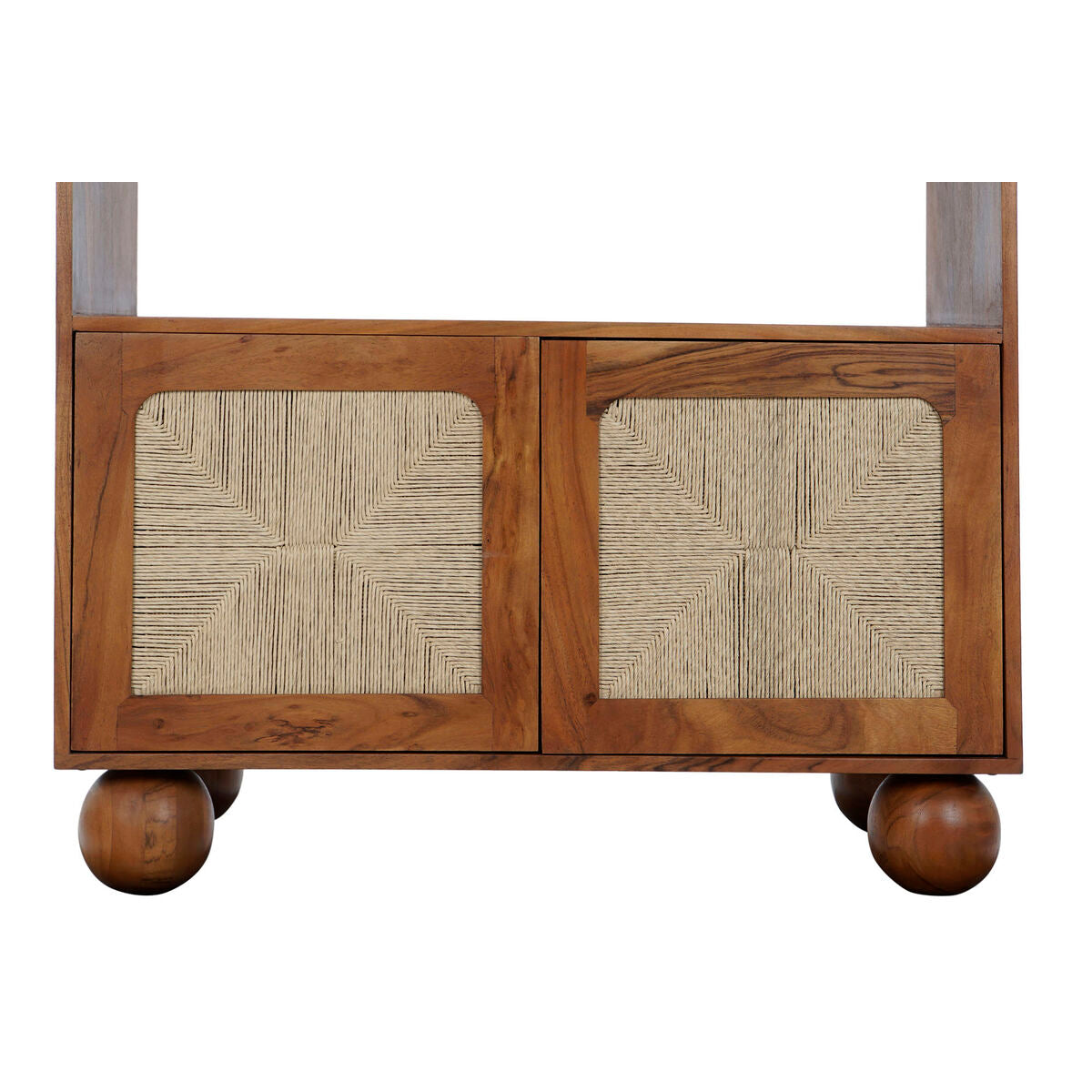 Estantería trenzada de ratán y acacia, 90 x 40 x 181 cm — imagen 8