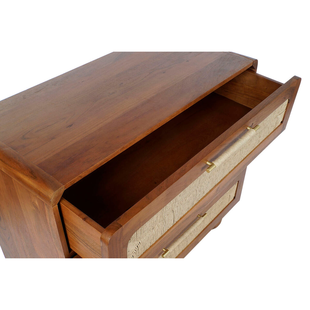 Cajonera moderna de acacia marrón, 90 x 45 x 90 cm — imagen 4