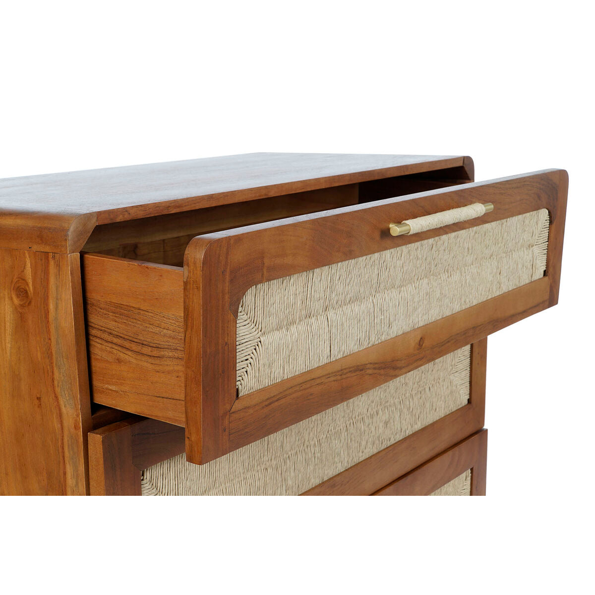 Cajonera moderna de acacia marrón, 90 x 45 x 90 cm — imagen 5