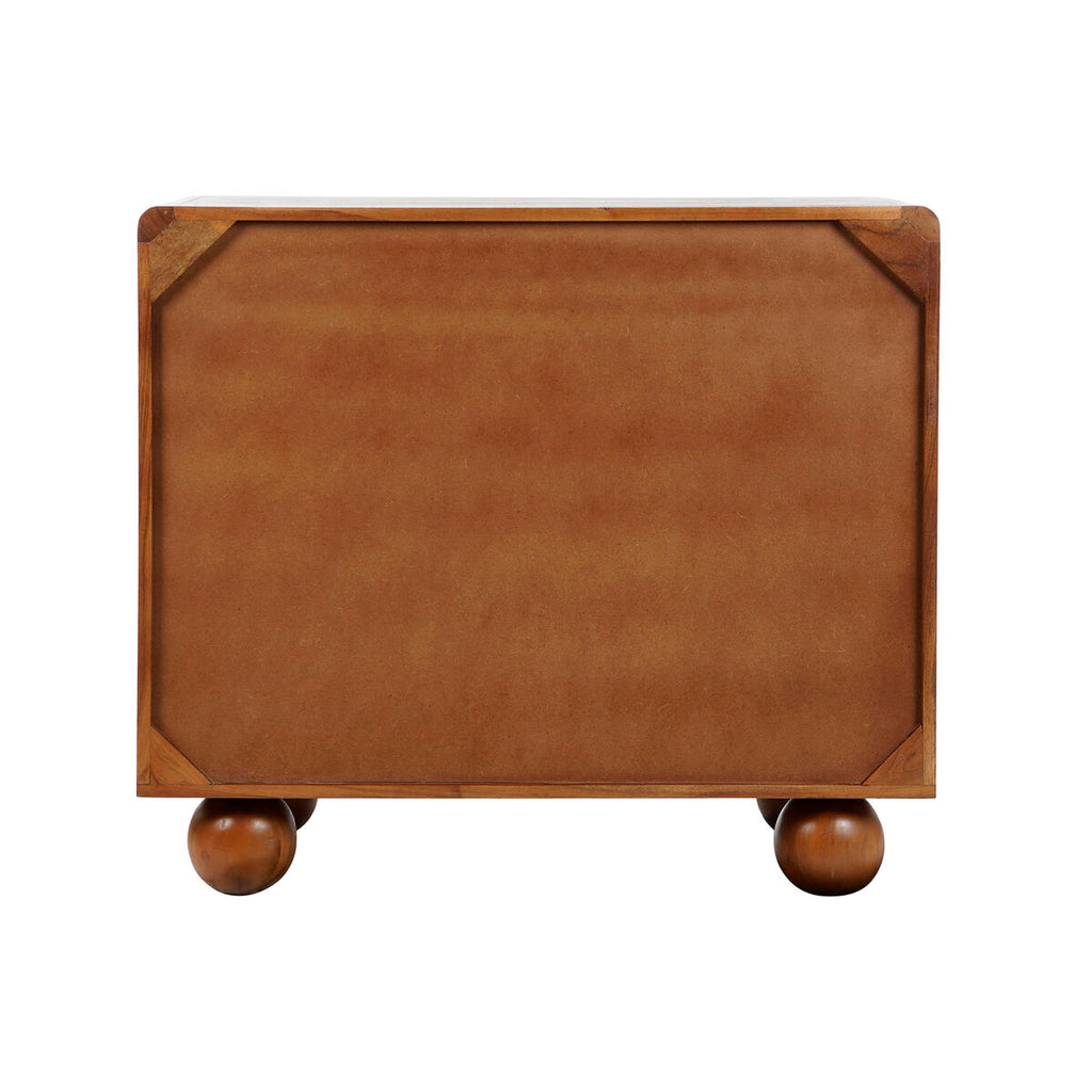 Cajonera moderna de acacia marrón, 90 x 45 x 90 cm — imagen 7
