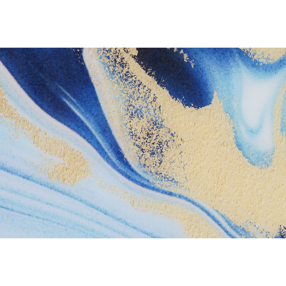 Cuadro abstracto azul, verde y dorado de aluminio (2 unidades) — imagen 3