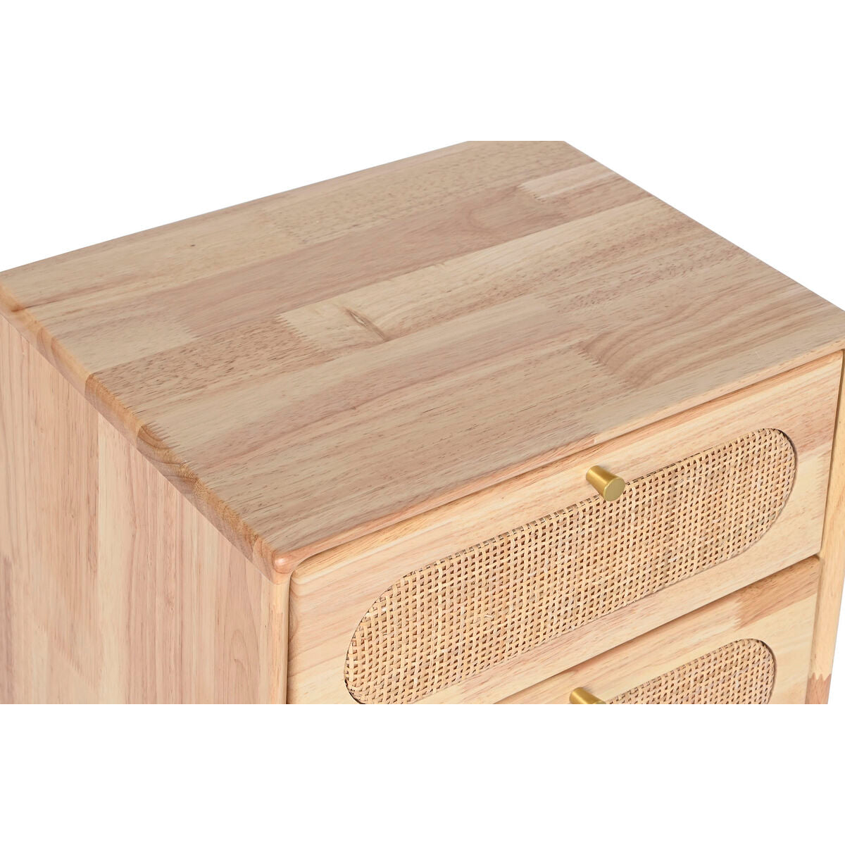 Cajonera de metal y madera de caucho, natural, 40 x 30 x 63 cm, 3 cajones — imagen 2