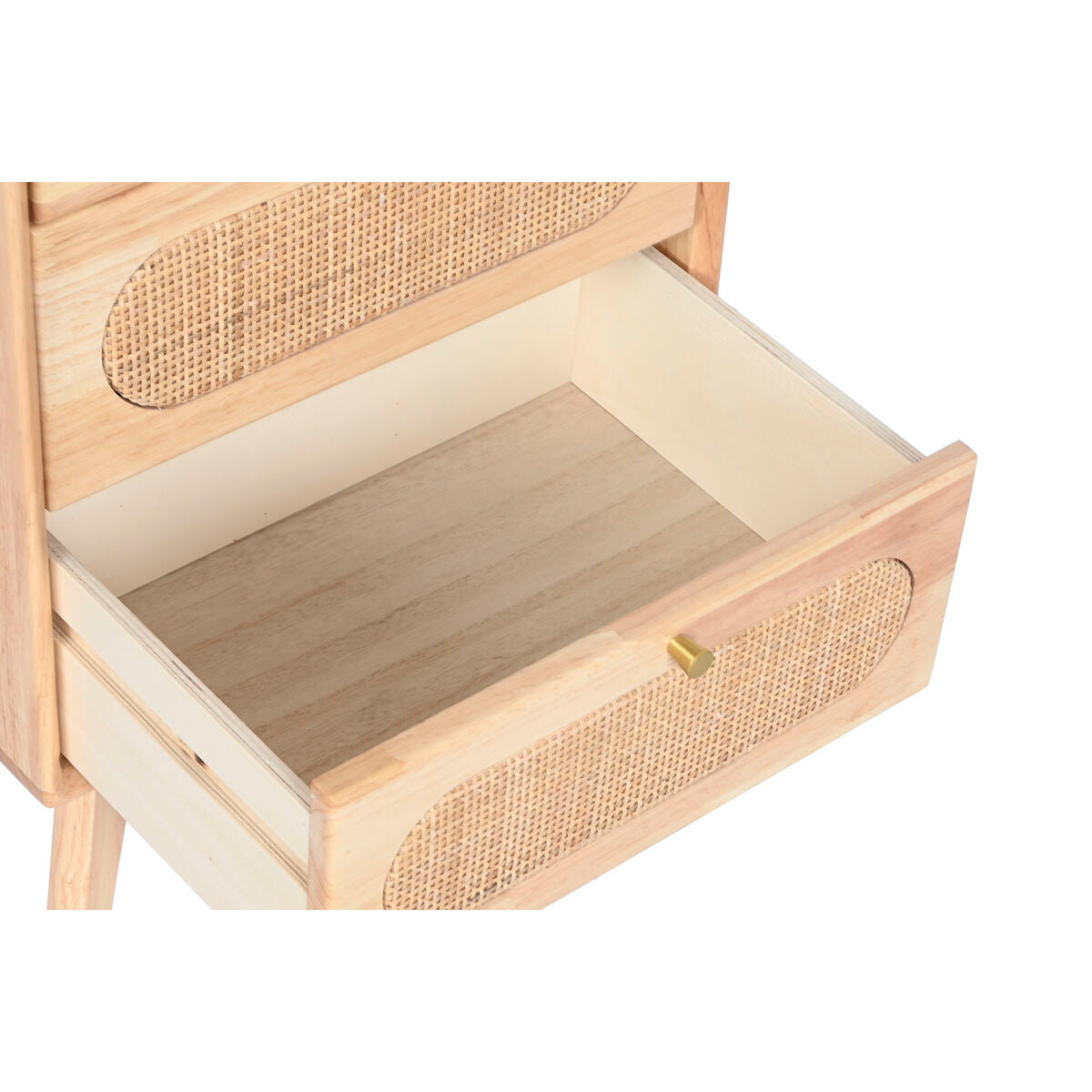 Cajonera de metal y madera de caucho, natural, 40 x 30 x 63 cm, 3 cajones — imagen 4