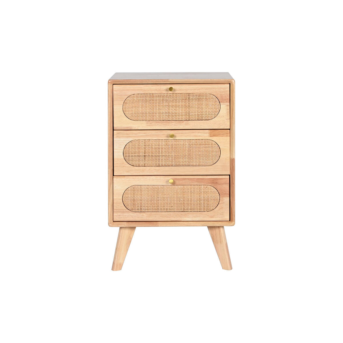 Cajonera de metal y madera de caucho, natural, 40 x 30 x 63 cm, 3 cajones — imagen 5