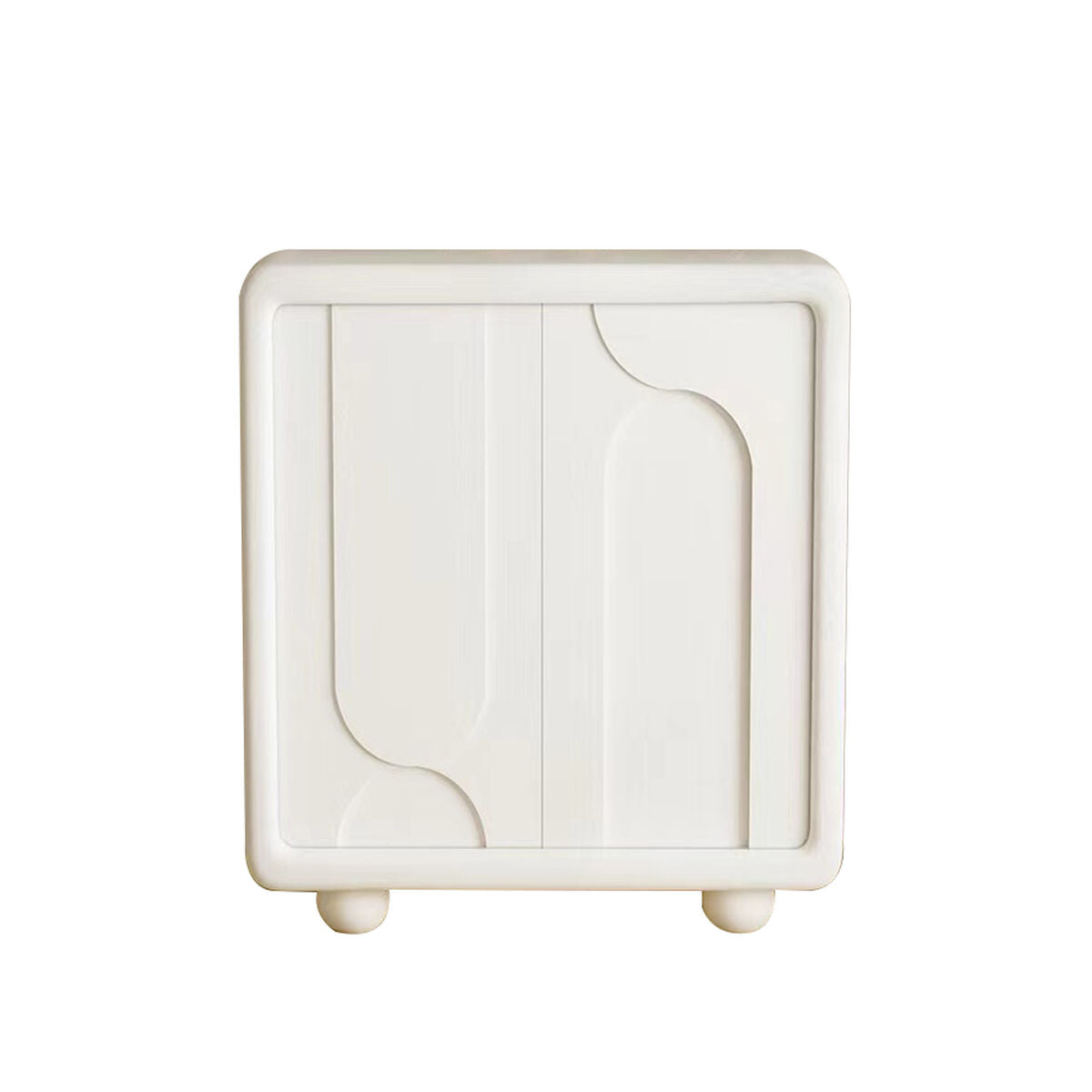 Cajonera de madera MDF blanca con 2 puertas, 80 cm — imagen 2