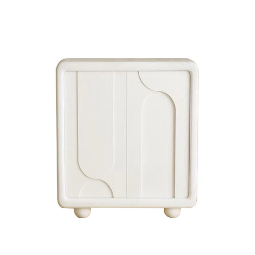 Cajonera de madera MDF blanca con 2 puertas, 80 cm — imagen 2