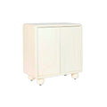Cajonera de madera MDF blanca con 2 puertas, 80 cm