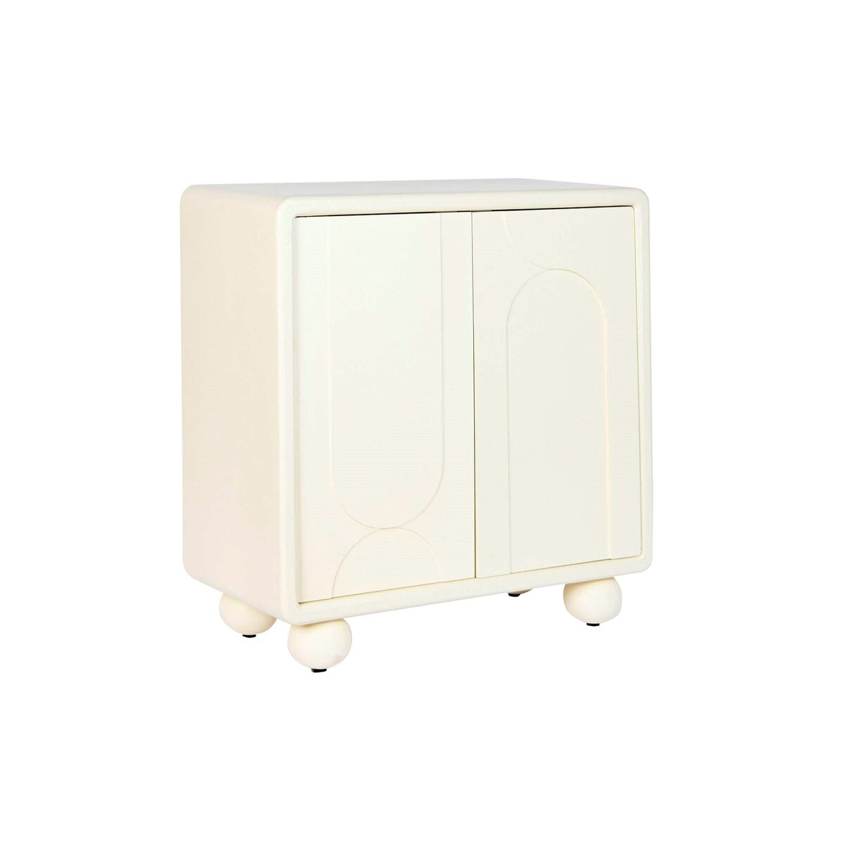 Cajonera de madera MDF blanca con 2 puertas, 80 cm