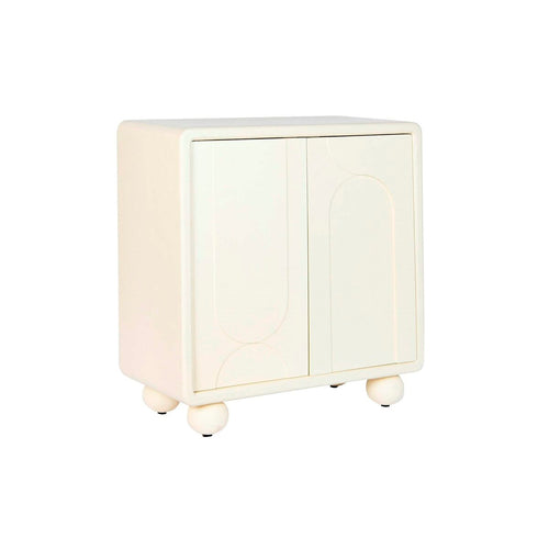 Cajonera de madera MDF blanca con 2 puertas, 80 cm