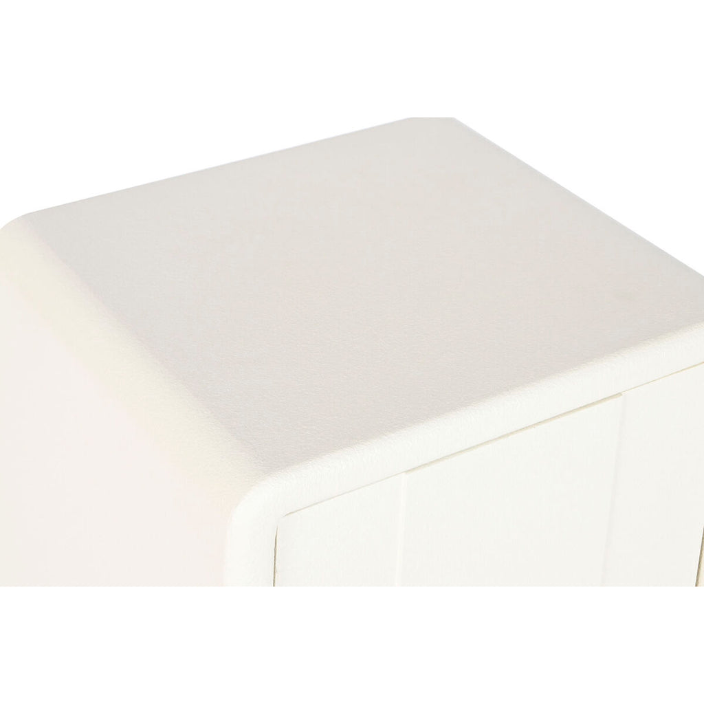 Mesita de noche 3D blanca de MDF, 1 estante y 1 puerta — imagen 2