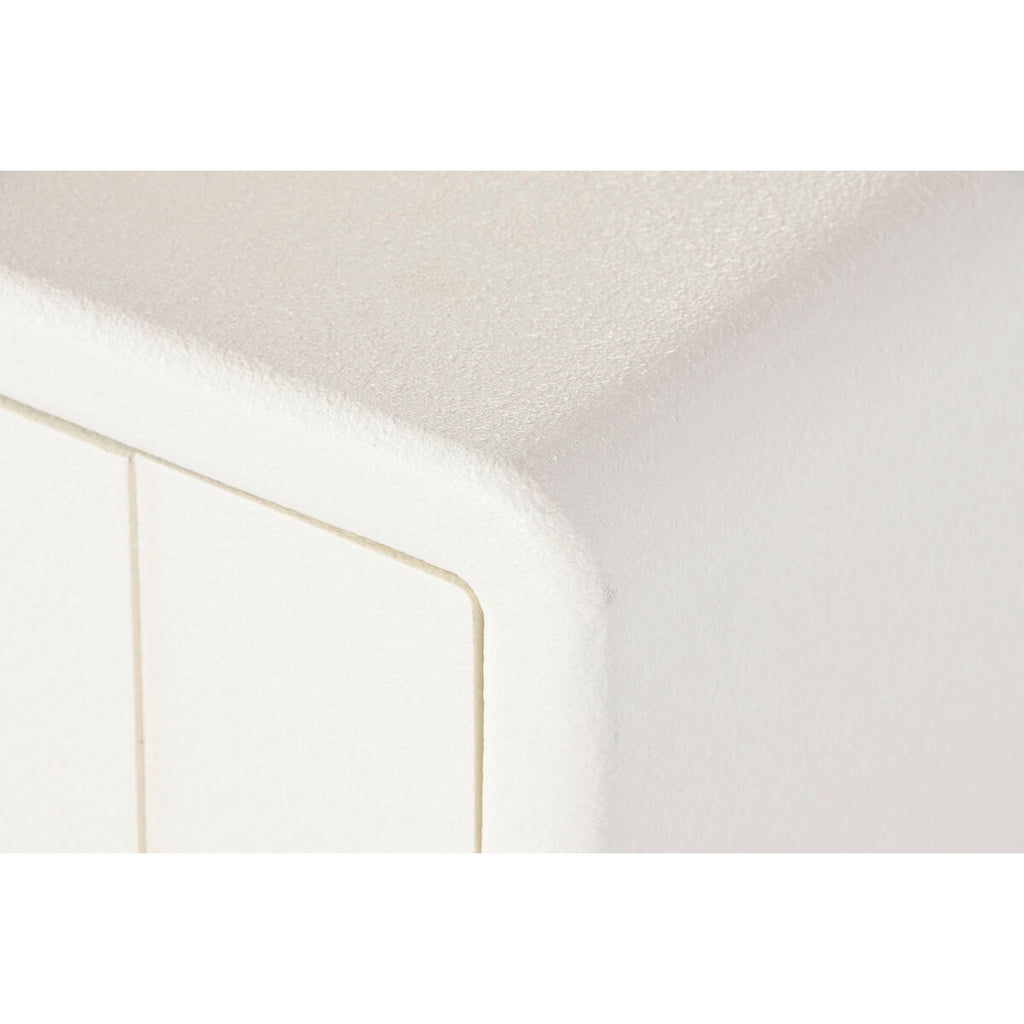 Mesita de noche 3D blanca de MDF, 1 estante y 1 puerta — imagen 3