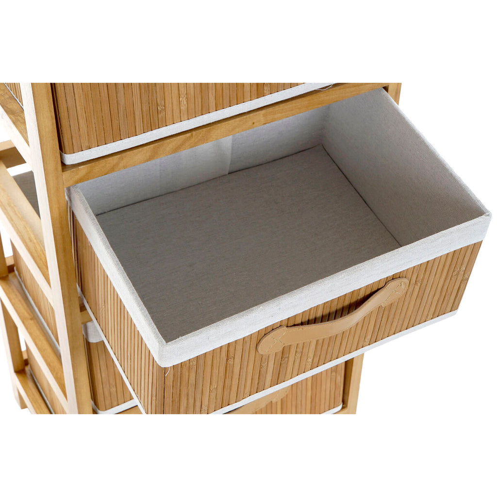 Cajonera natural de bambú y paulonia, 5 cajones, 42 x 32 x 98 cm — imagen 3