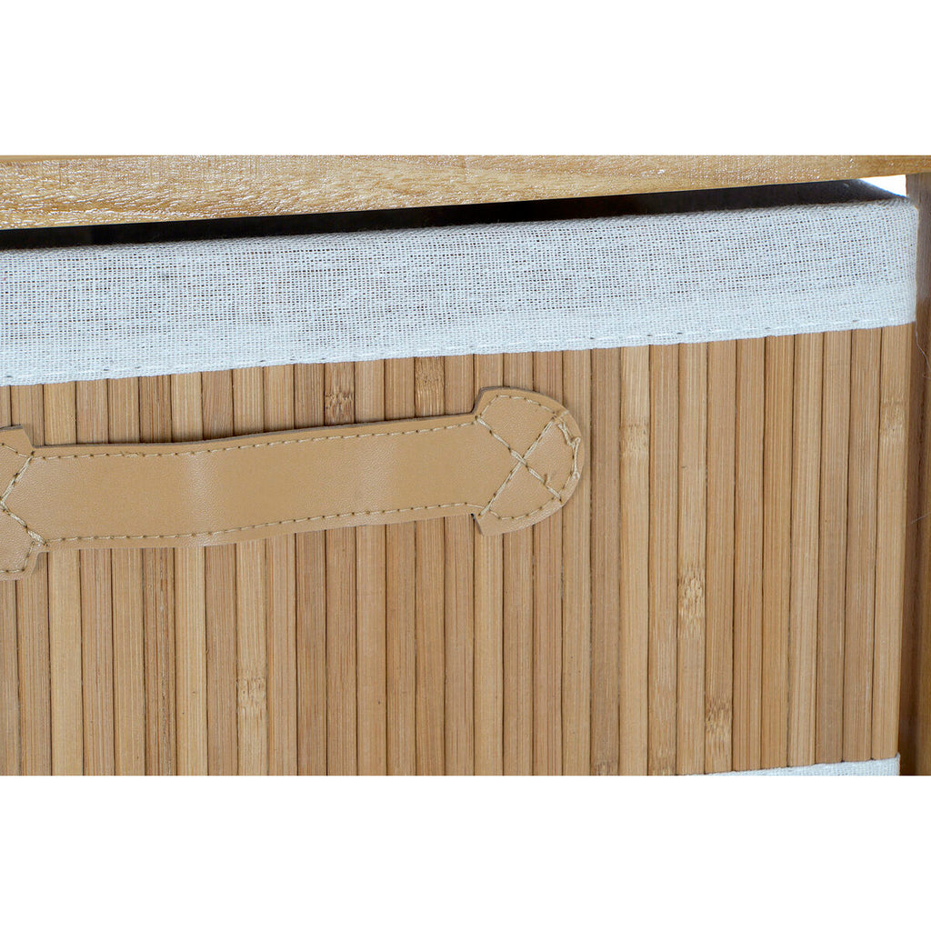 Cajonera natural de bambú y paulonia, 5 cajones, 42 x 32 x 98 cm — imagen 4